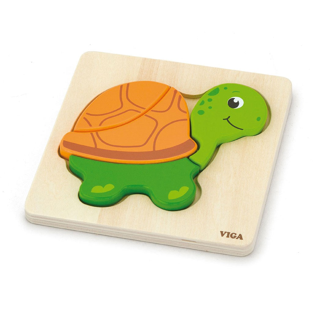 Houten puzzel voor kinderen Viga Schildpad