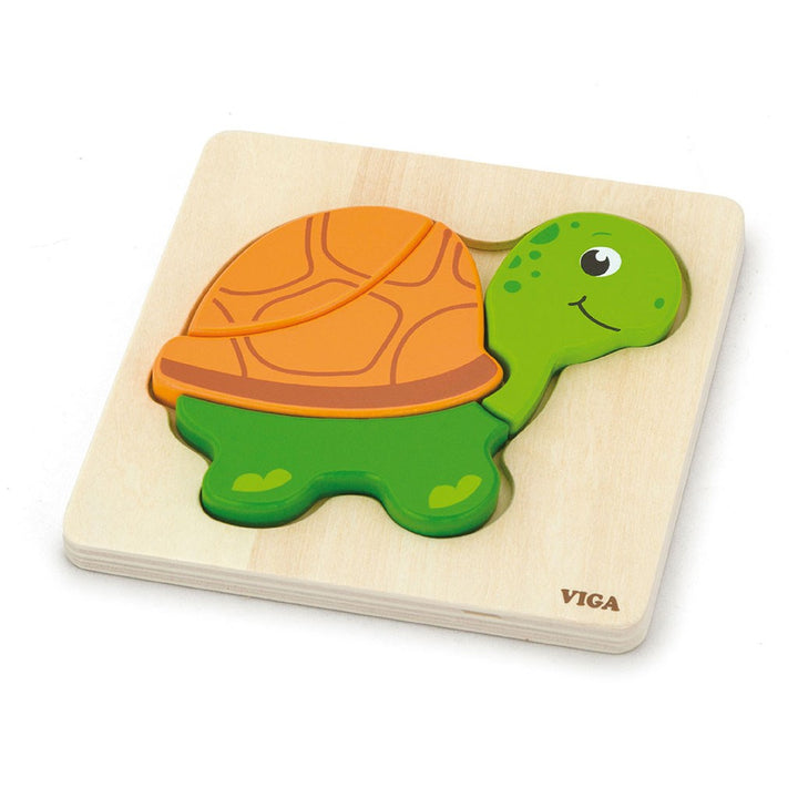 Houten puzzel voor kinderen Viga Schildpad
