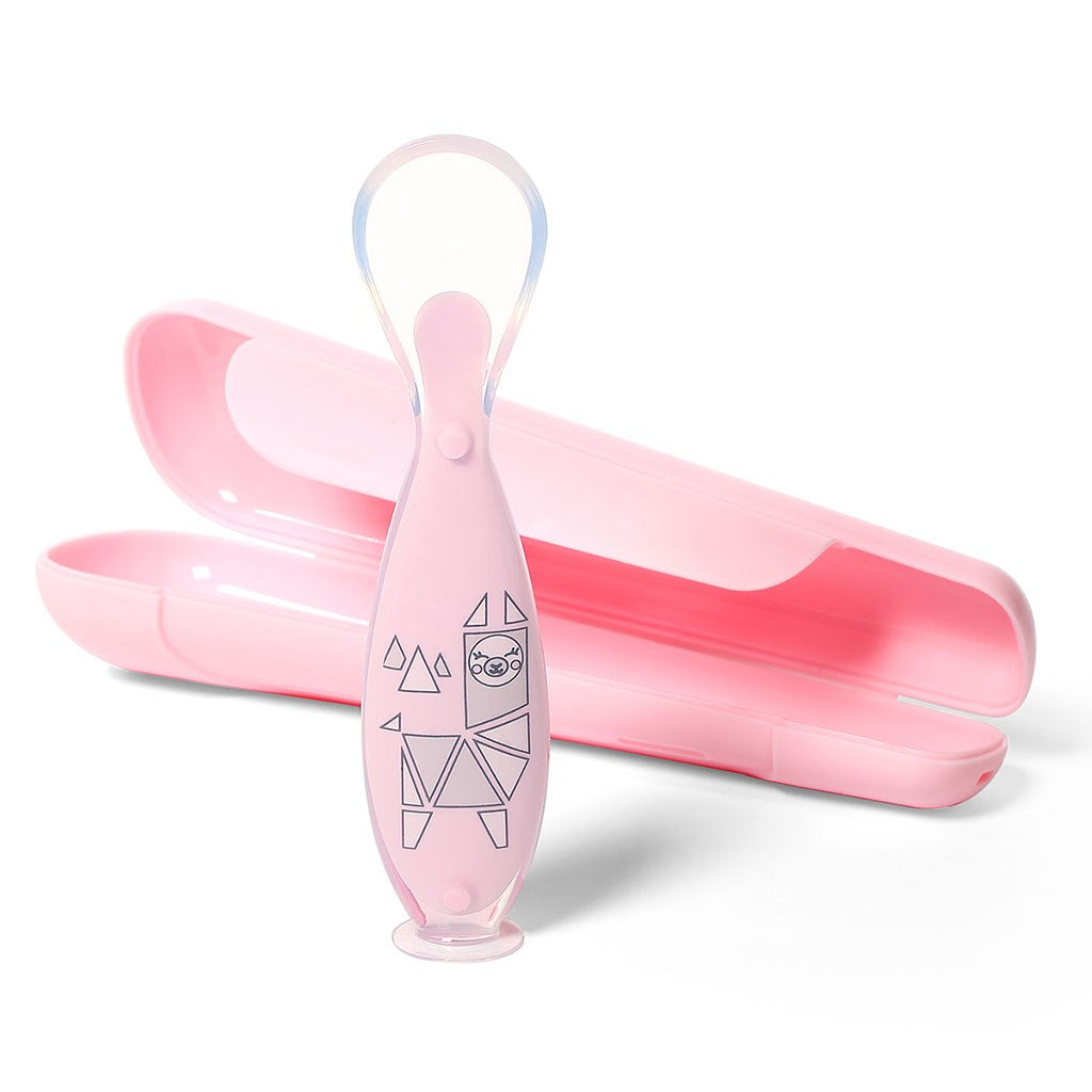 Lepel met zuignap Baby Ono roze
