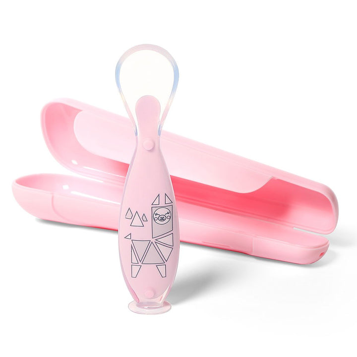 Lepel met zuignap Baby Ono roze
