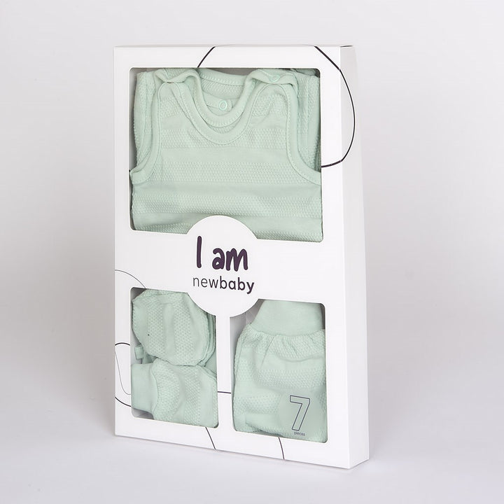 New Baby I AM 7-delige kraamset munt, maat 62 (3-6 mnd)