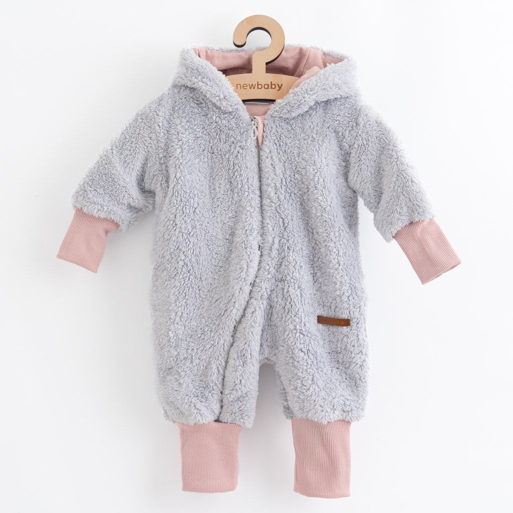 New Baby Teddy bear winterboxpak grijs en roze, maat 62 (3-6 mnd)