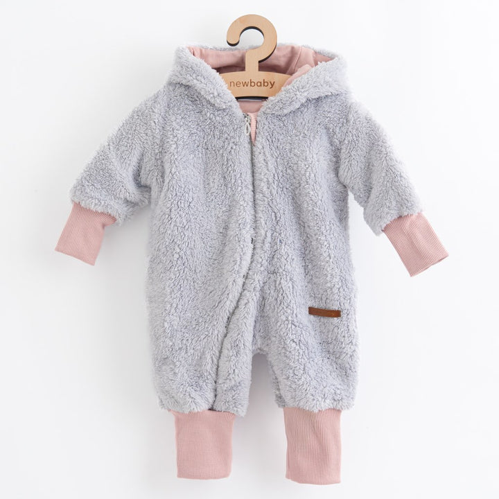 New Baby Teddy bear winterboxpak grijs en roze, maat 62 (3-6 mnd)