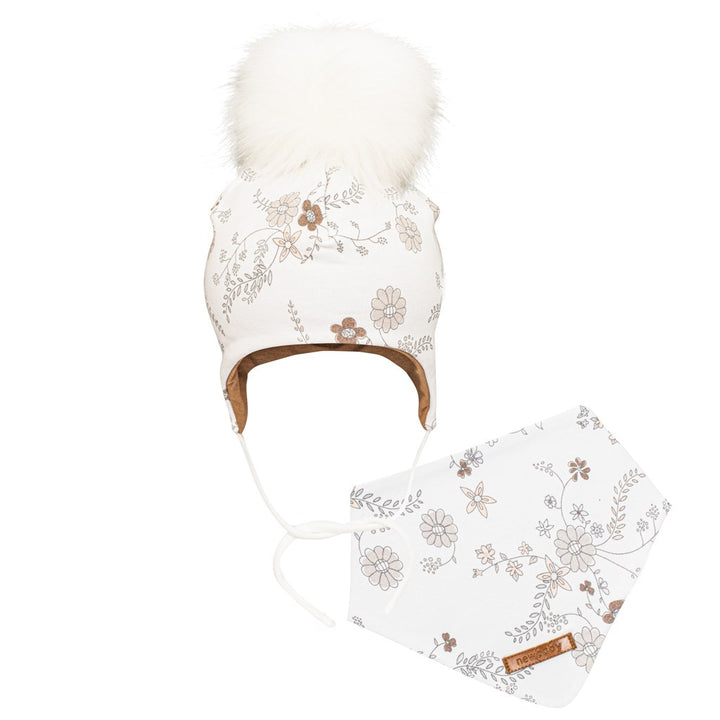 New Baby Special One herfst-meisjesmutsje met nekwarmer, maat 86 (12-18 mnd)