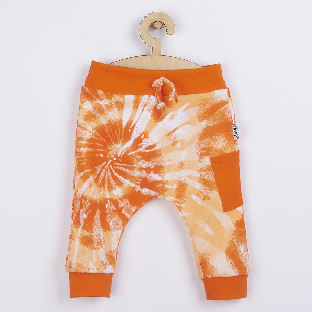 Katoenen babyjoggingbroek Nicol Tomi oranje, maat 62 (3-6 mnd)