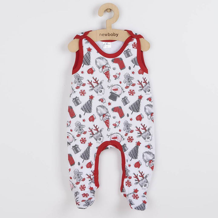 Katoenen baby rompertjes New Baby Christmas, maat 80 (9-12 mnd)