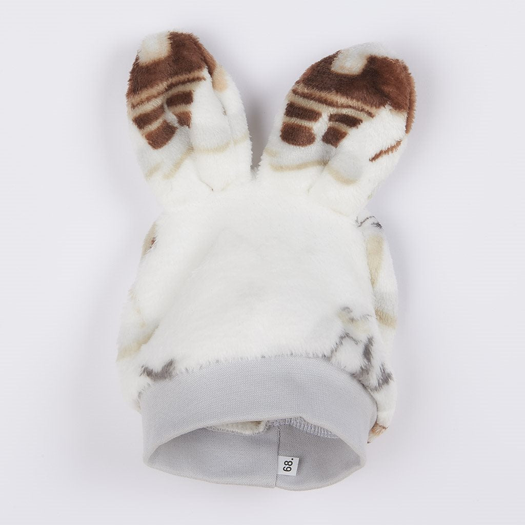 New Baby Eskimo Wellsoft babymutsje met oortjes, maat 80/86