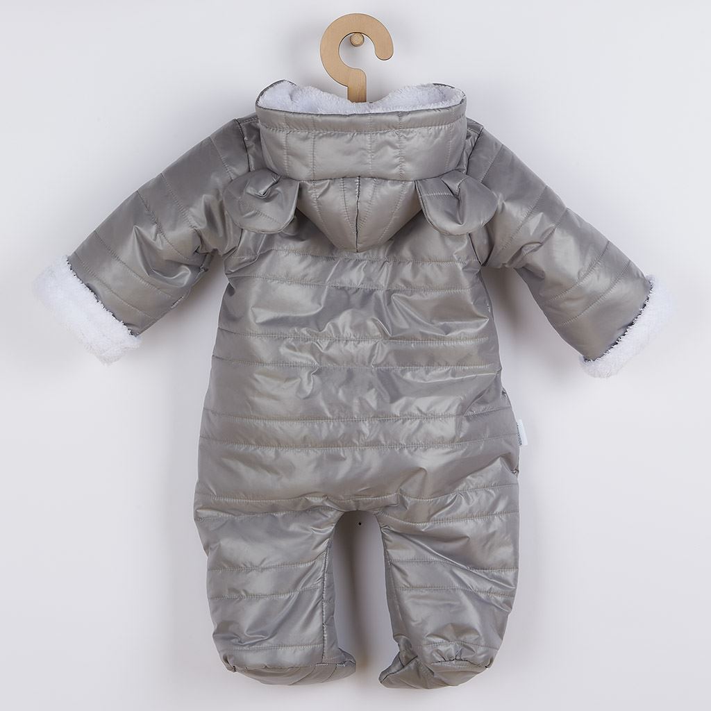 New Baby Pumi grijs babywinterboxpak met capuchon en oortjes, maat 68 (4-6 mnd)