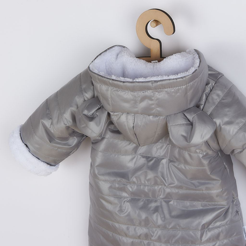 New Baby Pumi grijs babywinterboxpak met capuchon en oortjes, maat 68 (4-6 mnd)