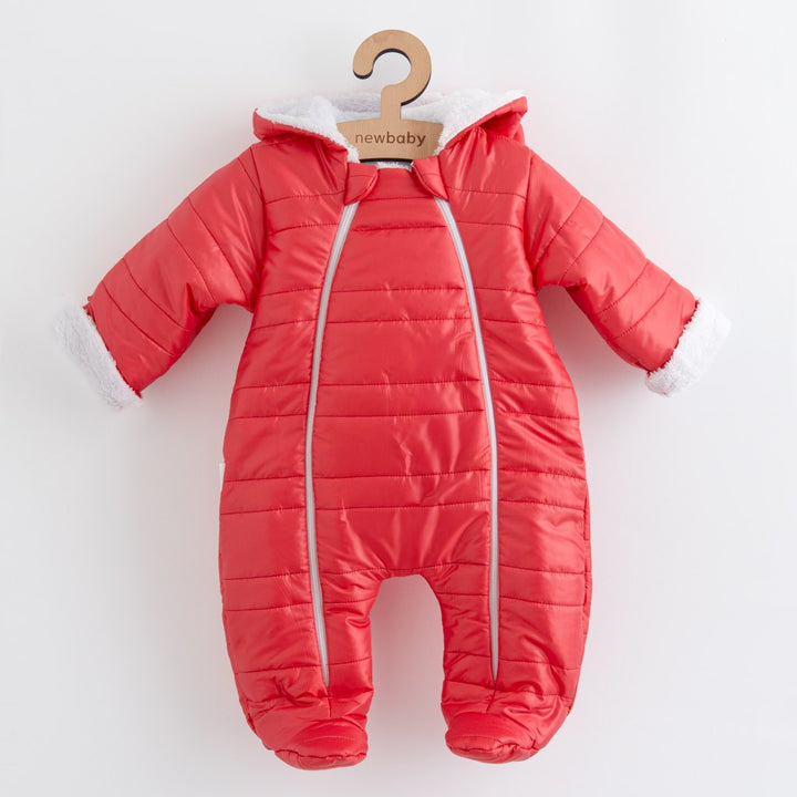 New Baby Pumi frambozenrood babywinterboxpak met capuchon en oortjes, maat 74 (6-9 mnd)