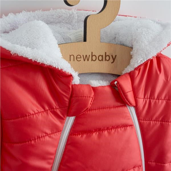 New Baby Pumi frambozenrood babywinterboxpak met capuchon en oortjes, maat 74 (6-9 mnd)
