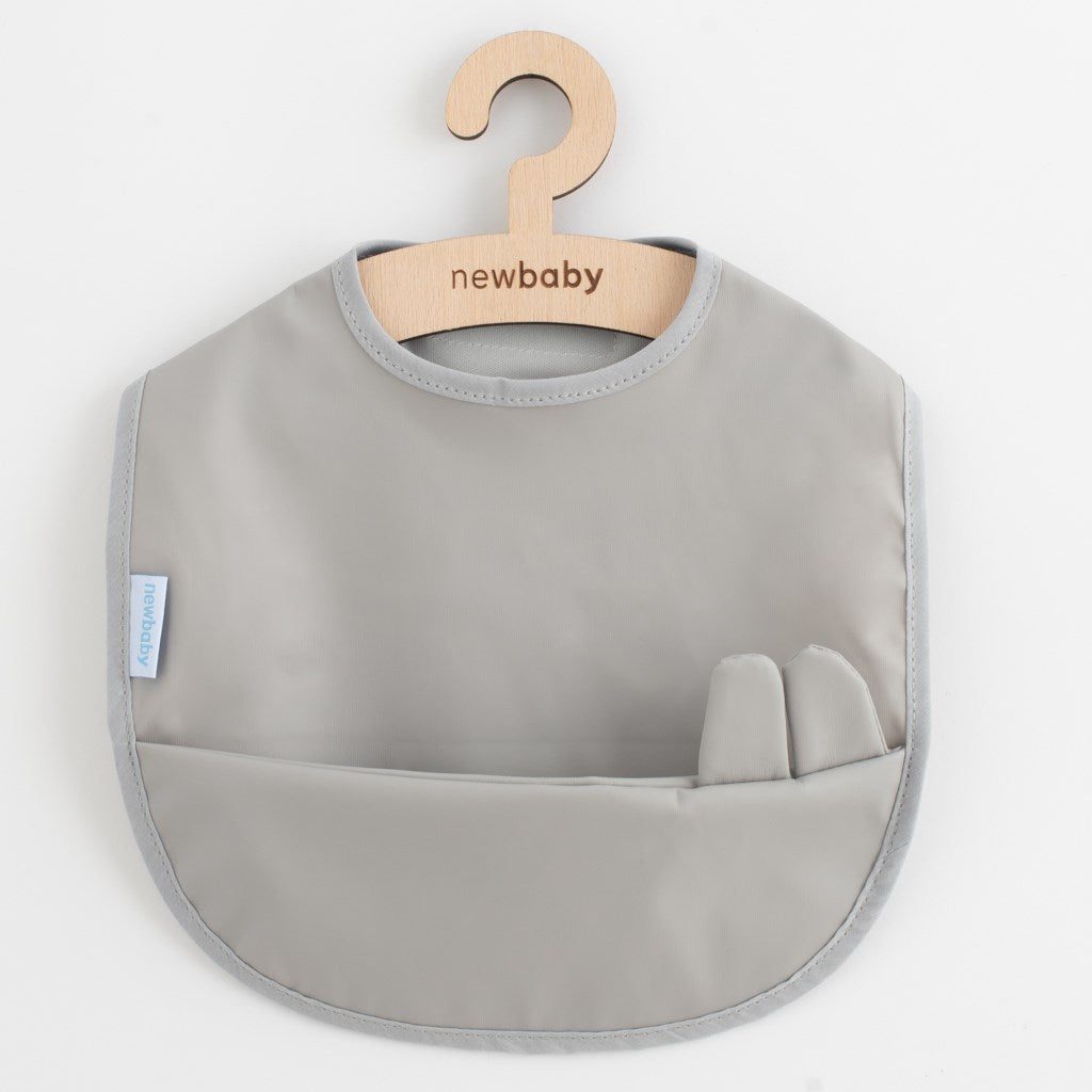 Wasbaar slabbetje New Baby 34x45 cm grijs