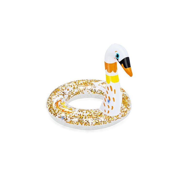 Opblaasbare kinderring met glitter Bestway 61x56 cm Zwaan