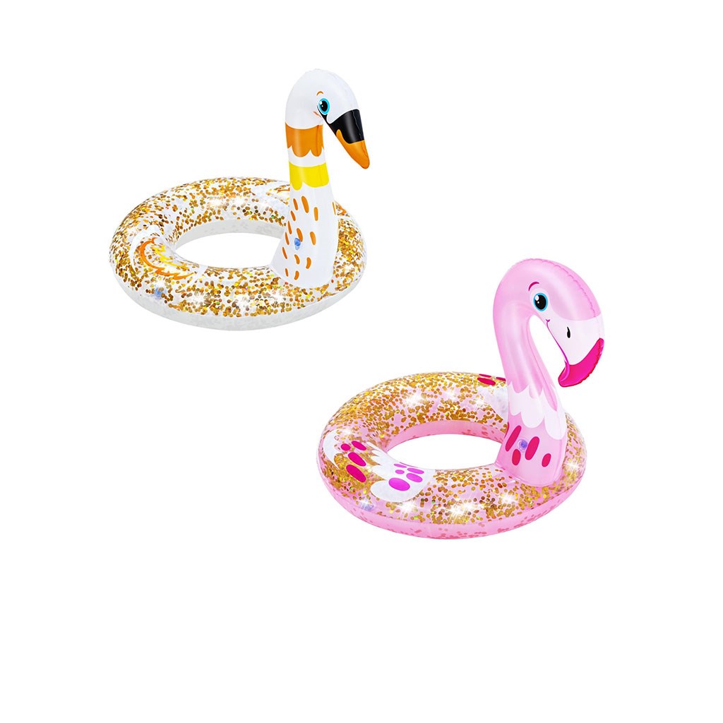 Opblaasbare kinderring met glitter Bestway 61x56 cm Zwaan