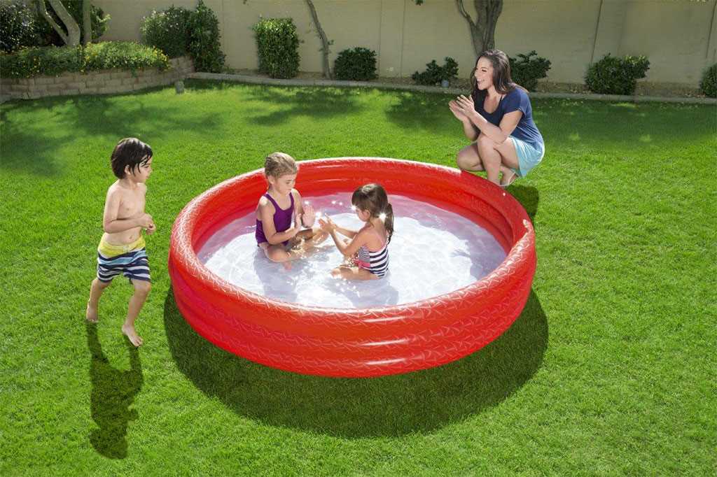 Opblaasbaar kinderzwembad Bestway 183x33 cm rood
