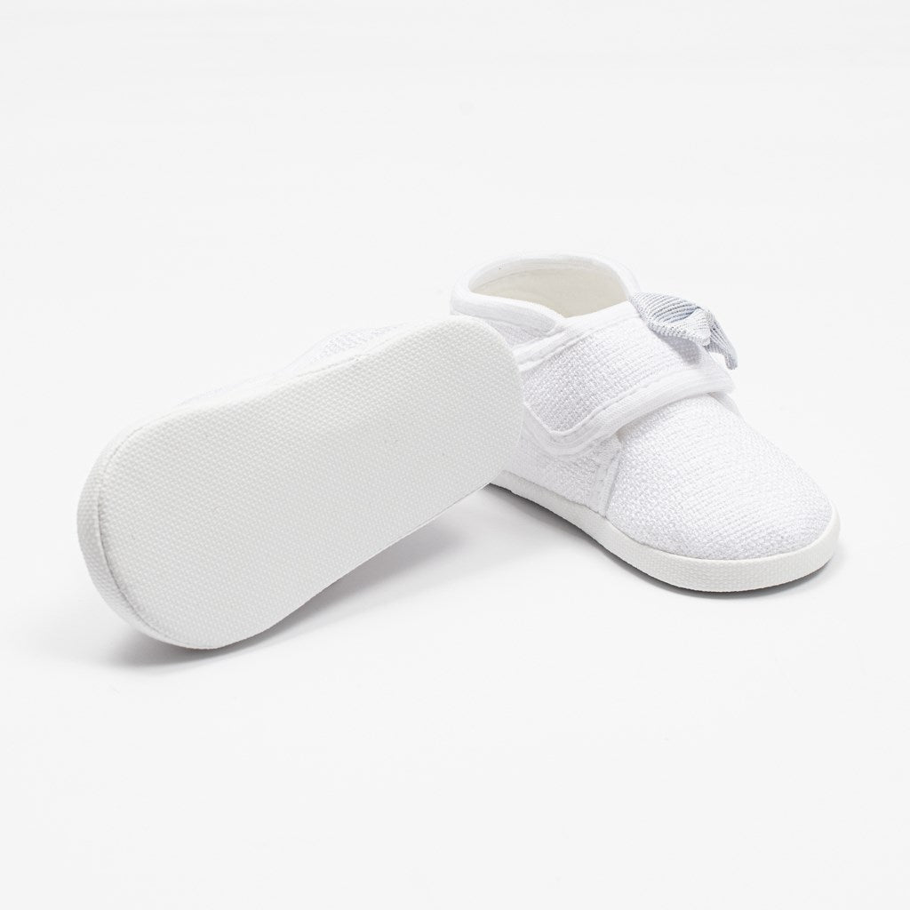 Babyslofjes met strikje New Baby wit 12-18 mnd, maat 12-18 mnd