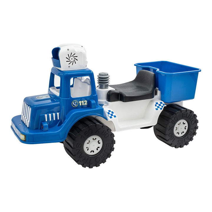 Kinderpolitieloopauto met bellenblazer BAYO 70 cm