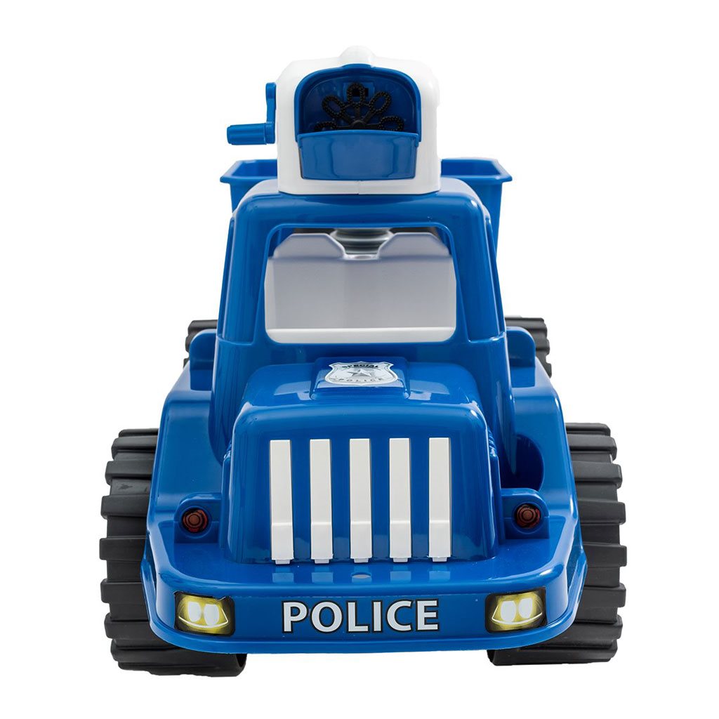 Kinderpolitieloopauto met bellenblazer BAYO 70 cm