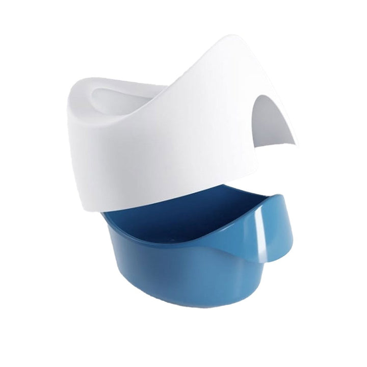Dubbelzijdig ergonomisch kinderpotje met tuit Teggi blauw