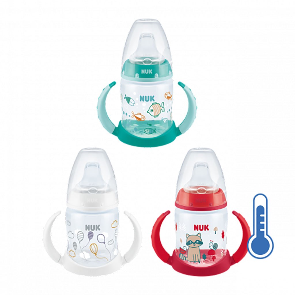 NUK baby leerfles met temperatuurcontrole 150 ml wit