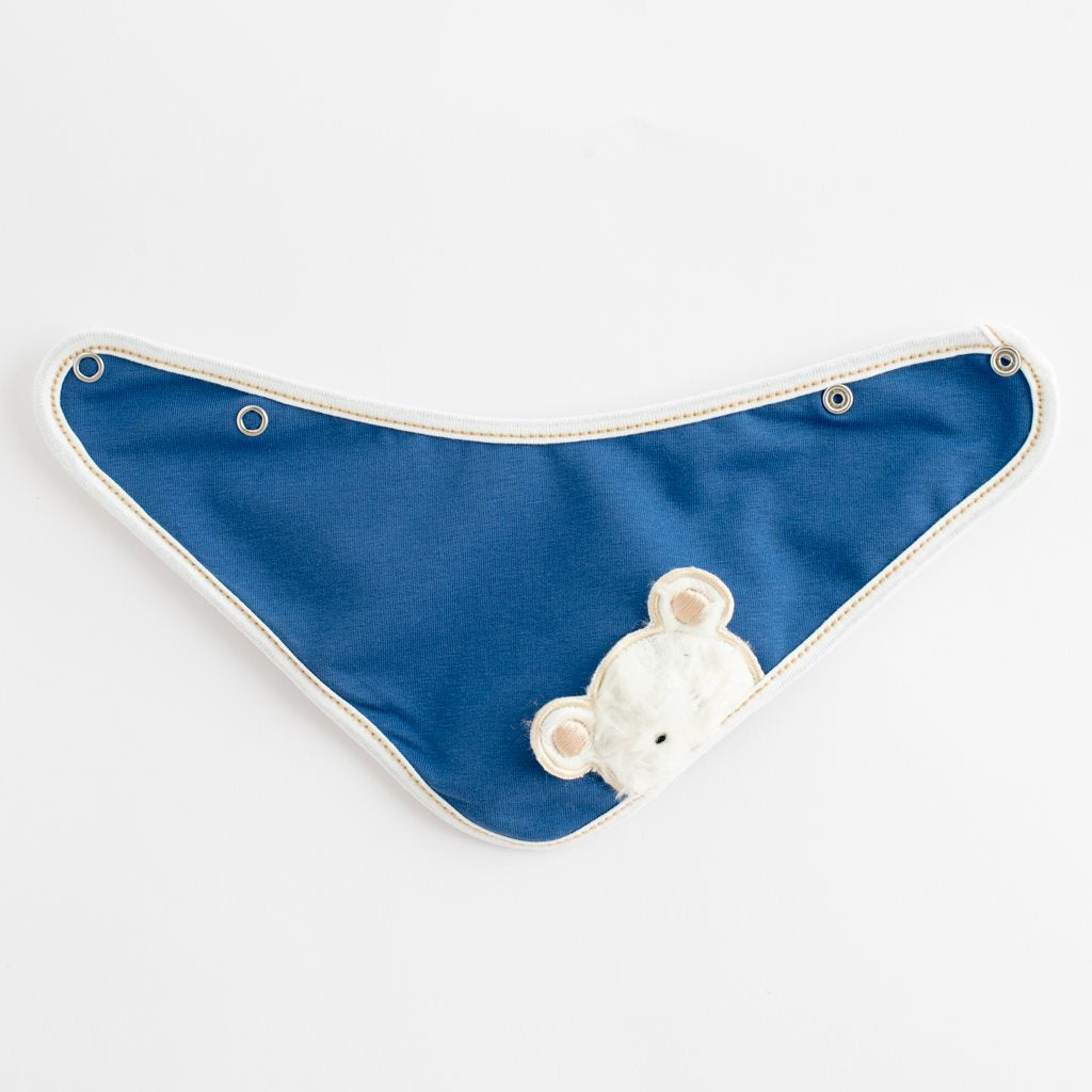 Lente-babymutsje met nekwarmer New Baby Sebastian blauw, maat 56 (0-3 mnd)