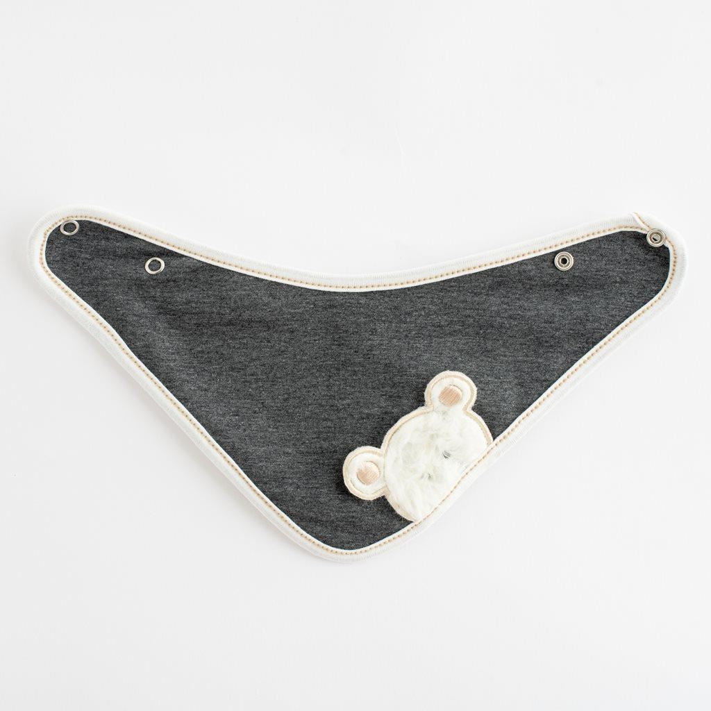 Lente-babymutsje met nekwarmer New Baby Sebastian grijs, maat 80 (9-12 mnd)