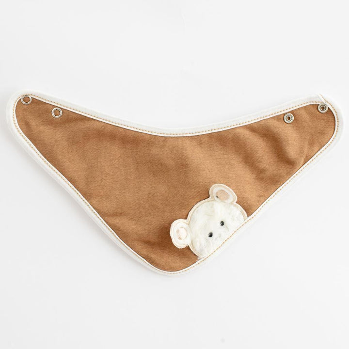 Lente-babymutsje met nekwarmer New Baby Sebastian bruin, maat 80 (9-12 mnd)