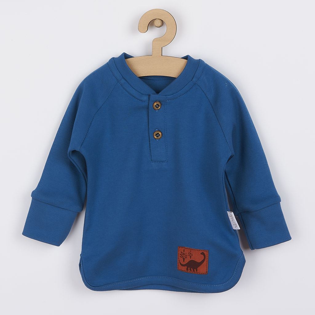 Katoenen baby-T-shirt Nicol Ivo blauw, maat 68 (4-6 mnd)