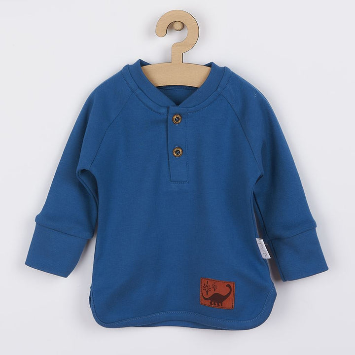 Katoenen baby-T-shirt Nicol Ivo blauw, maat 68 (4-6 mnd)