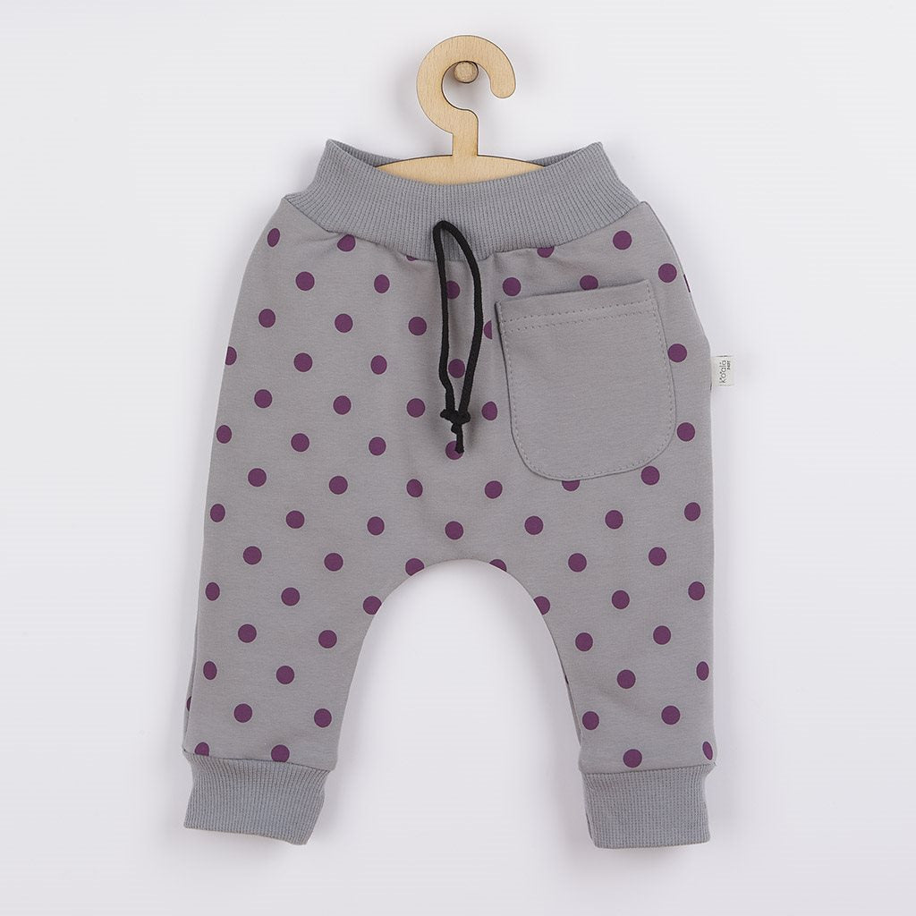 Babyjoggingbroek Koala Dots grijs, maat 62 (3-6 mnd)