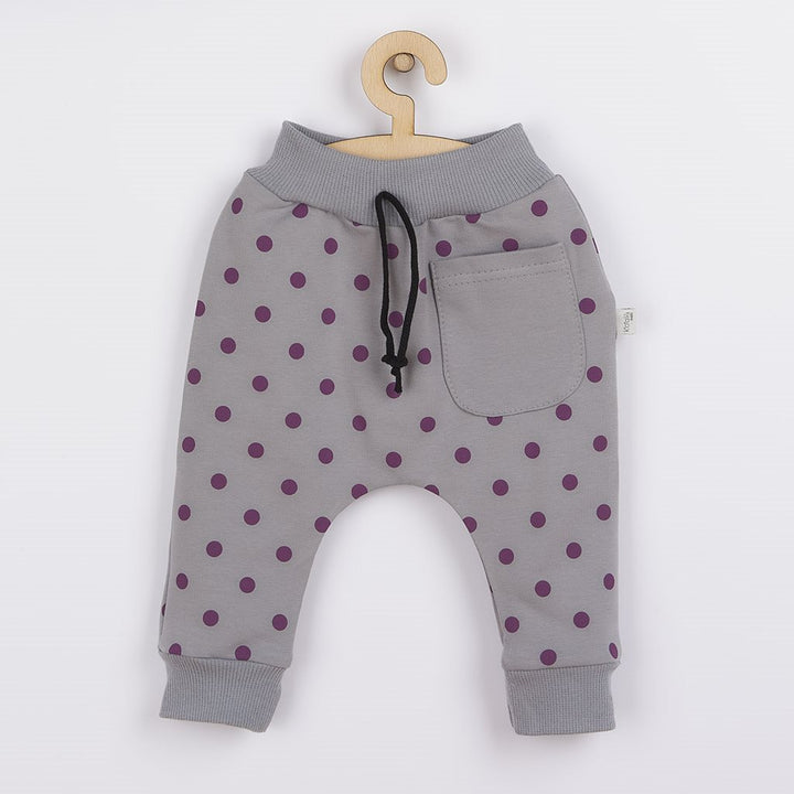 Babyjoggingbroek Koala Dots grijs, maat 62 (3-6 mnd)
