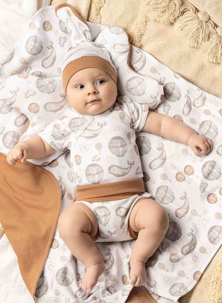 Katoenen baby muts-sjaal Nicol Miki, maat 68/74