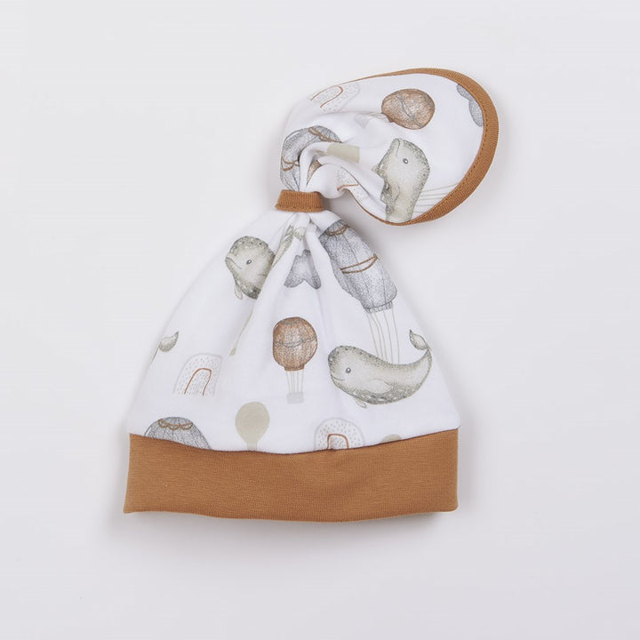 Katoenen baby muts-sjaal Nicol Miki, maat 80/86