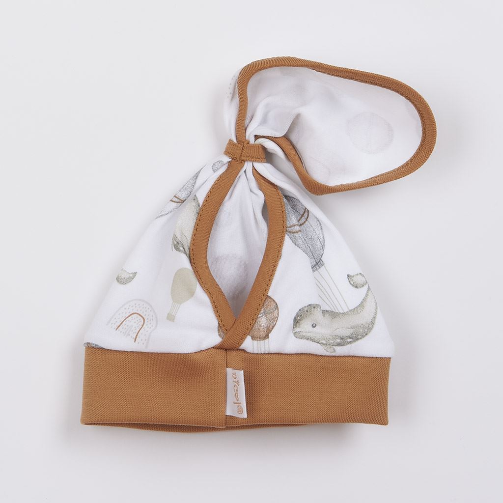 Katoenen baby muts-sjaal Nicol Miki, maat 80/86