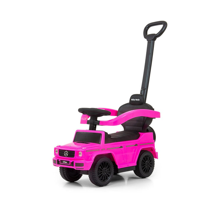 Loopauto met duwstang MERCEDES G350d Milly Mally roze