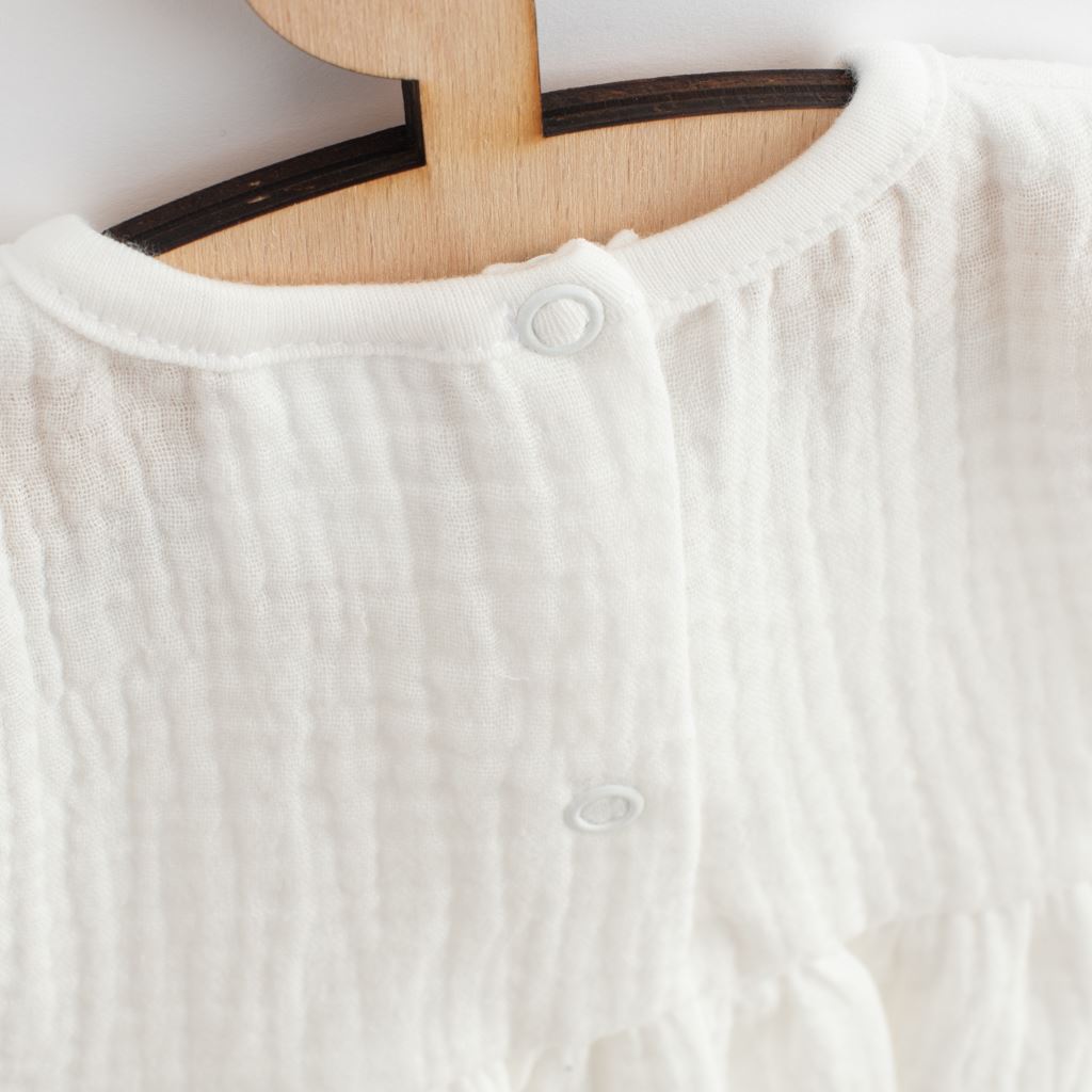 Mousseline babyjurk New Baby Elizabeth, maat 56 (0-3 mnd)
