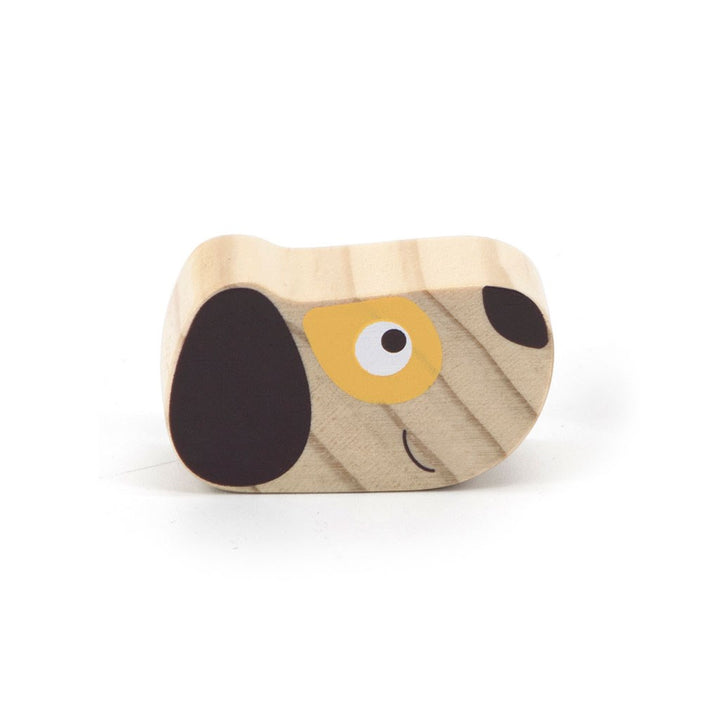 Houten stapelpiramide Viga Hond meerkleurig