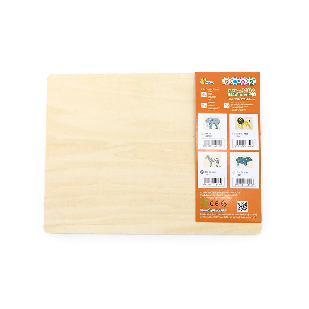 Houten kinderpuzzel Montessori Viga Zebra