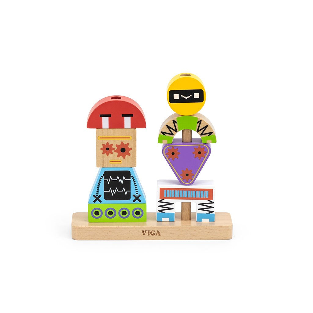 Houten blokken Viga Robot