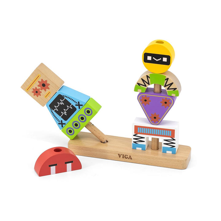 Houten blokken Viga Robot