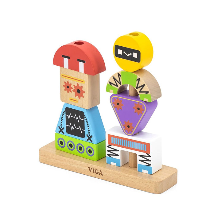 Houten blokken Viga Robot