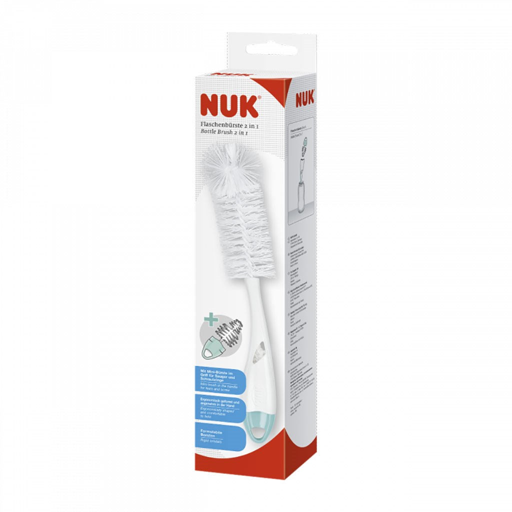 NUK 2-in-1 flessenborstel blauw