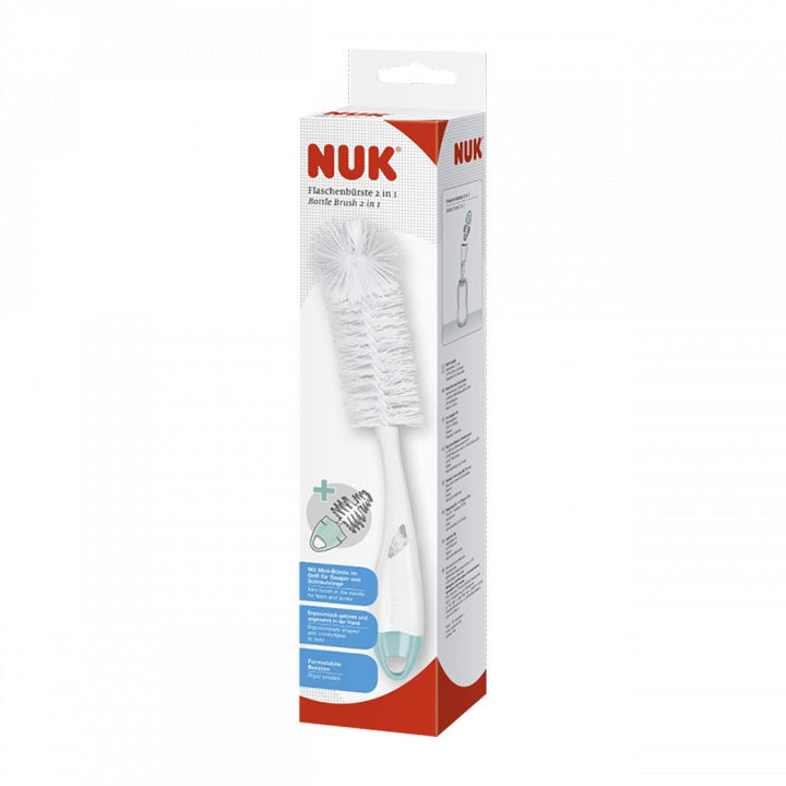 NUK 2-in-1 flessenborstel blauw