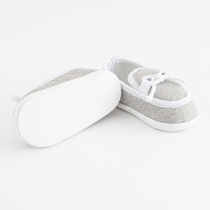 Baby mocassin-slofjes New Baby grijs 0-3 mnd, maat 116/122