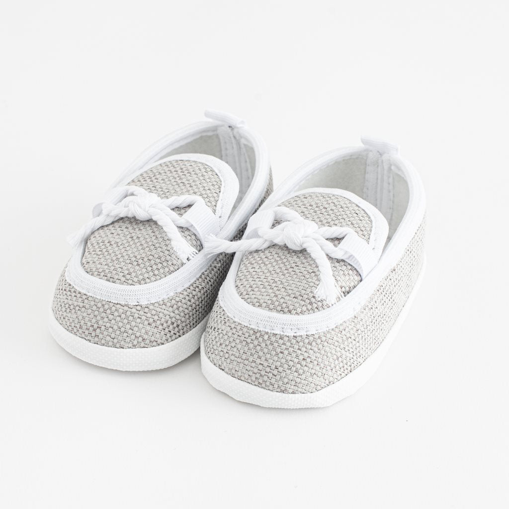 Baby mocassin-sokjes New Baby grijs 3-6 mnd, maat 3-6 mnd