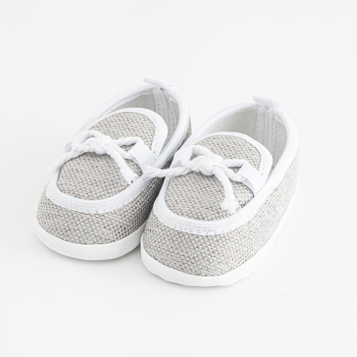 Baby mocassin-sokjes New Baby grijs 3-6 mnd, maat 3-6 mnd