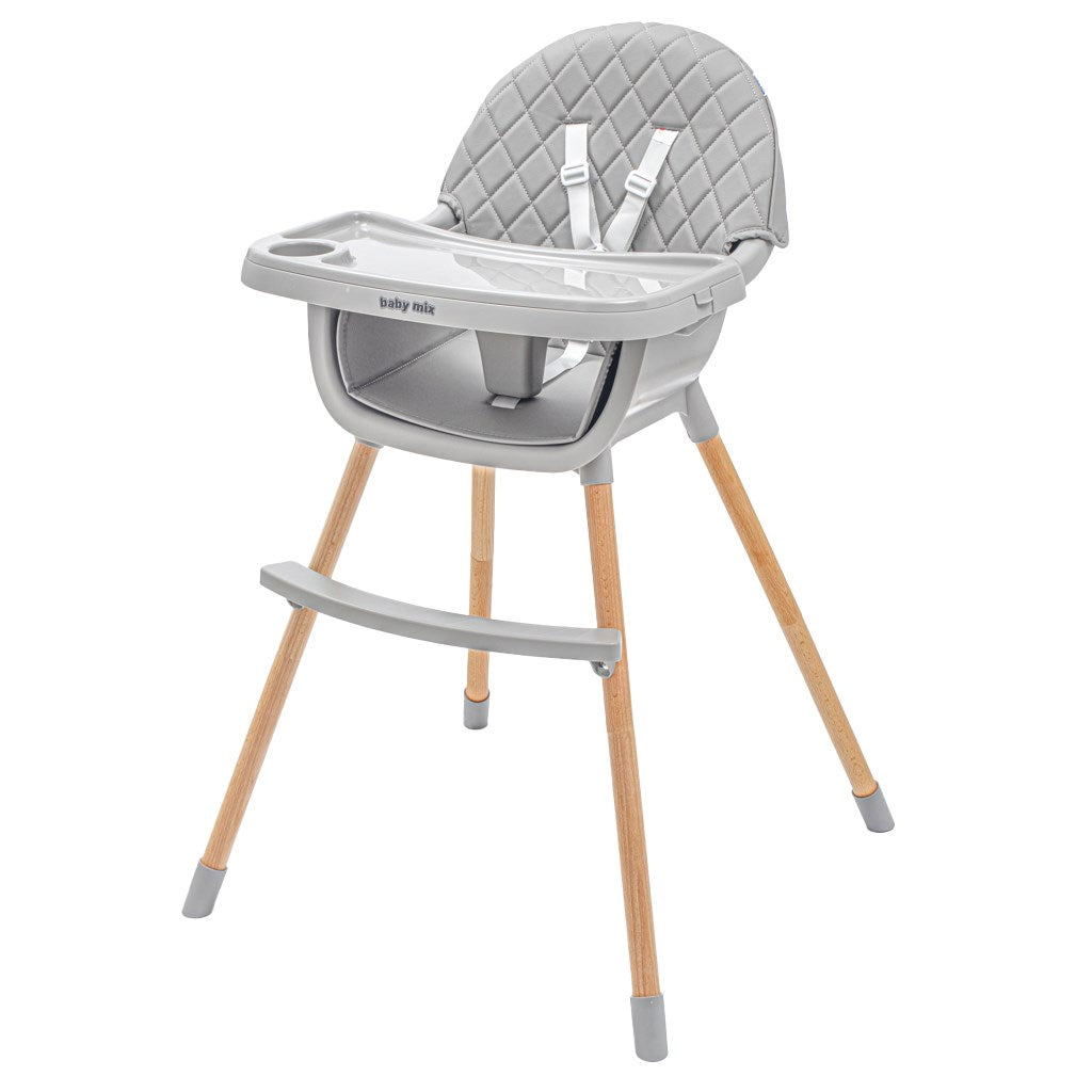 Kinderstoel Baby Mix Freja hout donkergrijs
