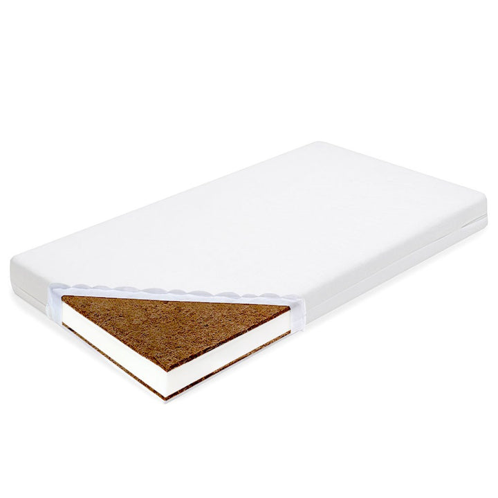 Kindermatras New Baby STANDARD 120x60x11 cm kokos-schuim-kokos wit