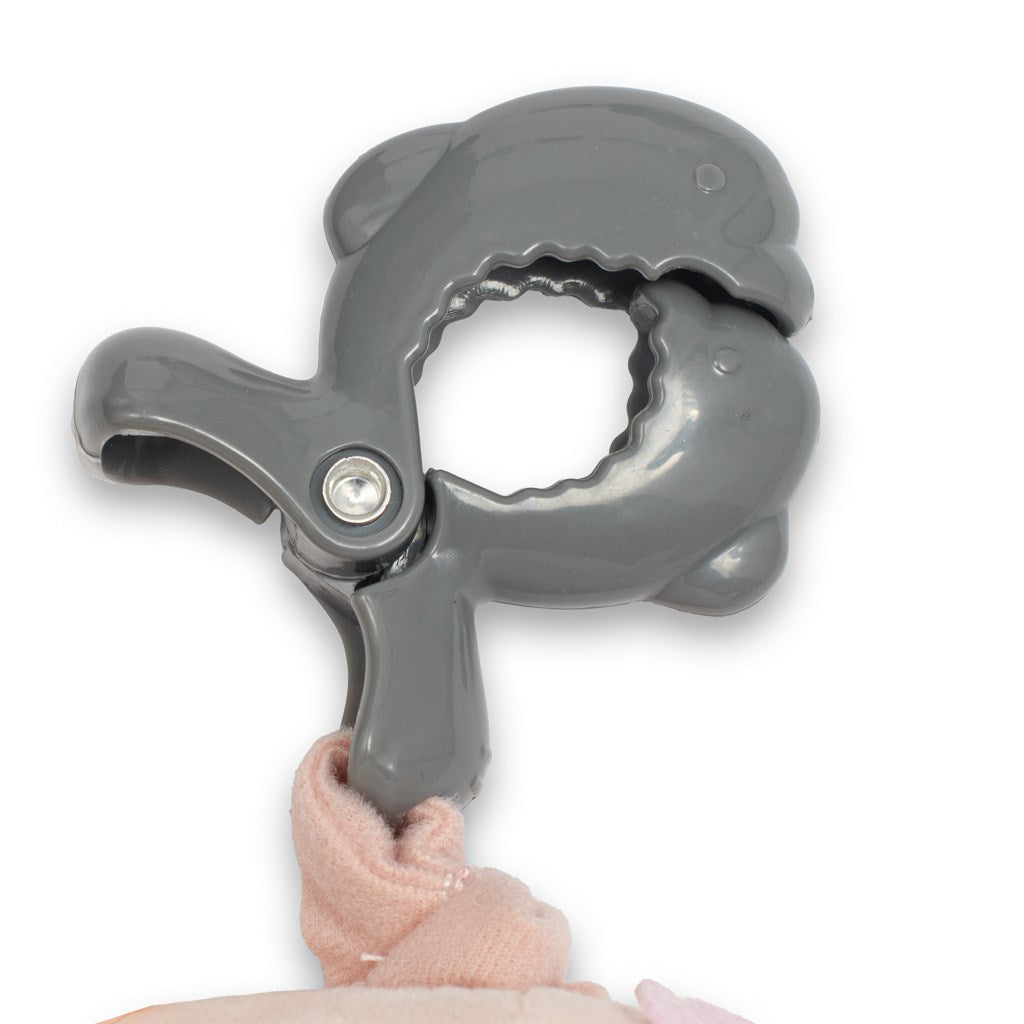 Baby Mix Teddybeer roze pluchespeelgoed met muziekdoos en clip