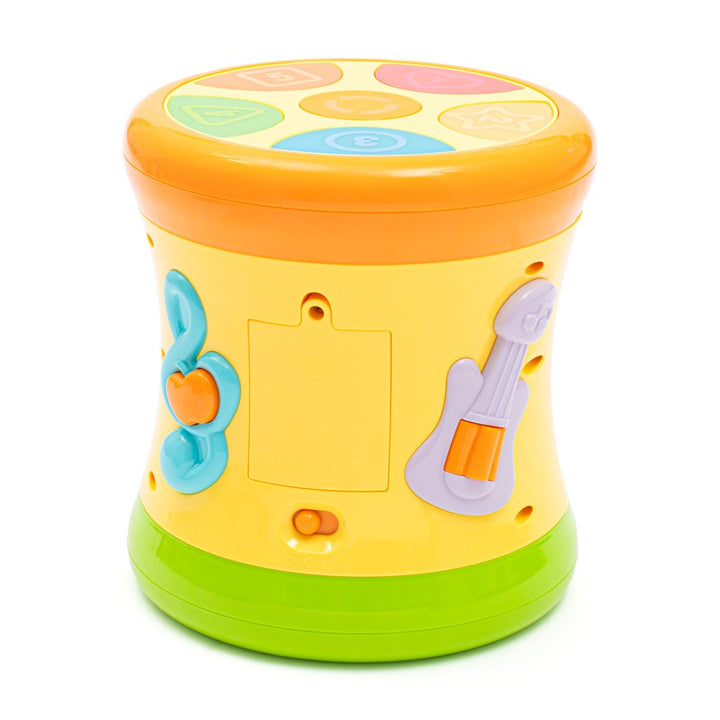 Dubbelzijdige dynamische trommel Baby Mix geel